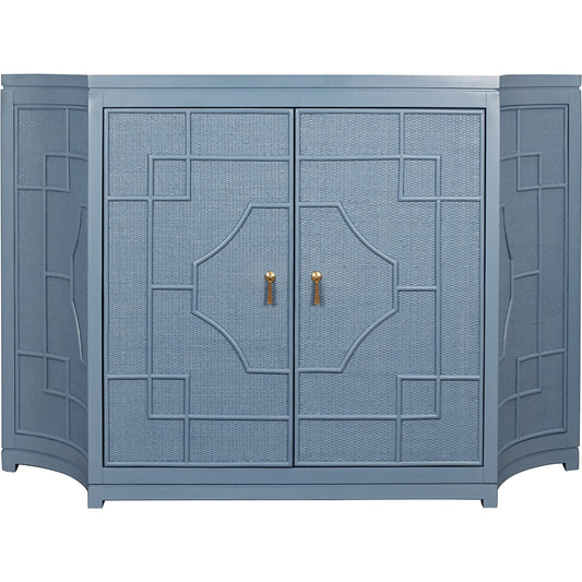 Isabel Two Door Decorative Rattan Overlay Cabinet by Worlds Away. Made from unique in a unique style.