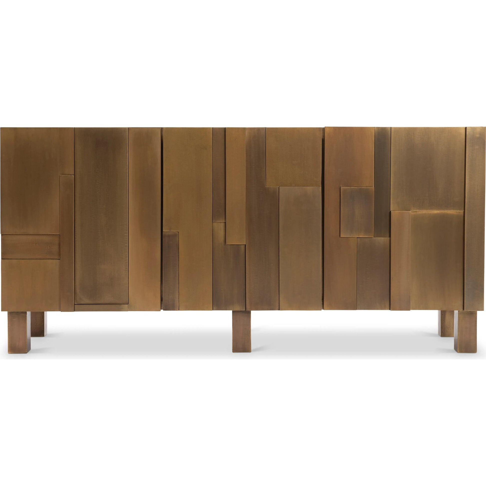 Acora Buffet by Bernhardt in brass. Made from metal in a modern style.