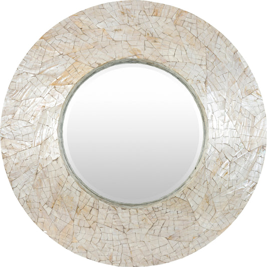 Iridescent - 32277 by Surya in frame: cream and inlaid. Made from frame: shell, frame (substrate): manufactured wood in a modern style.