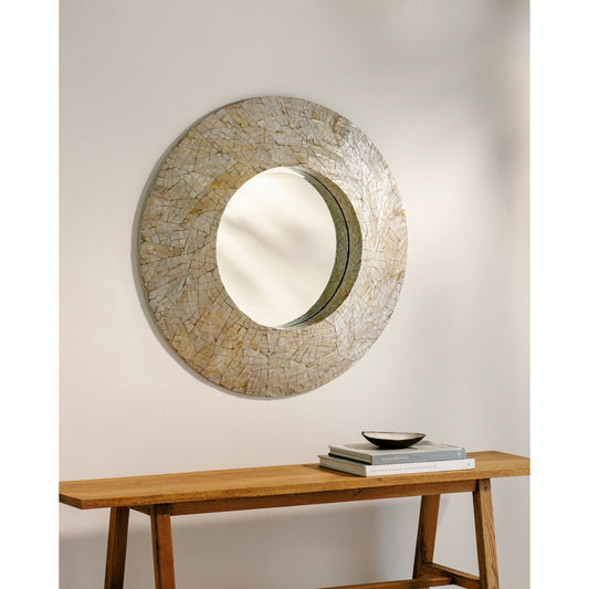 Iridescent - 32277 by Surya in frame: cream and inlaid. Made from frame: shell, frame (substrate): manufactured wood in a modern style.