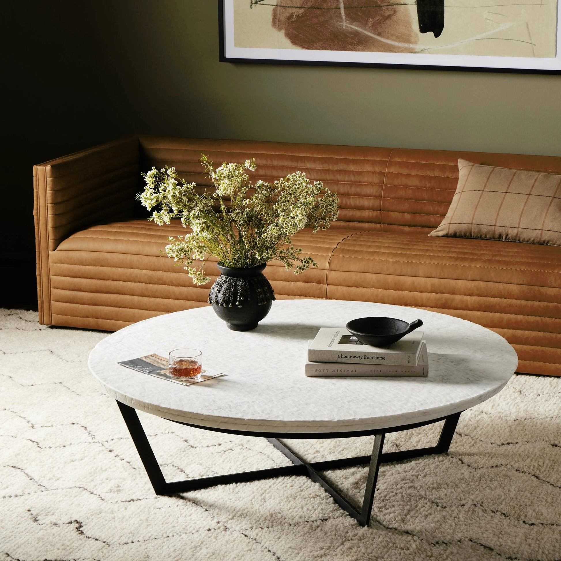 Felix Round Coffee Table by Four Hands. Made from unique in a modern style.