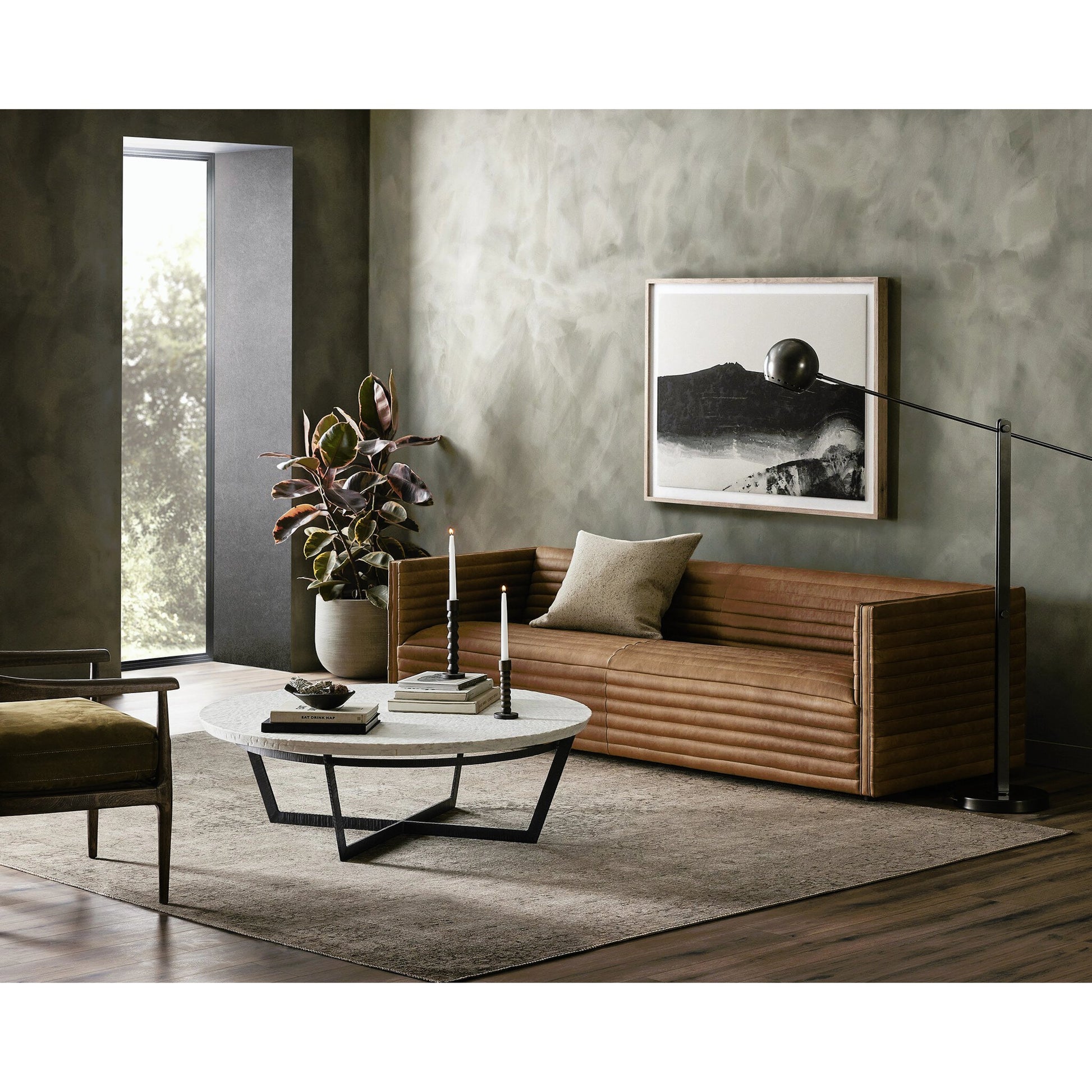 Felix Round Coffee Table by Four Hands. Made from unique in a modern style.