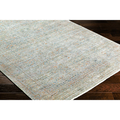 Isfahan Rug - 32671 by Surya in olive, gray, black, rust, dark blue, tan. Made from main: 73% viscose, main: 20% polyester, main: 7% acrylic in a unique style.