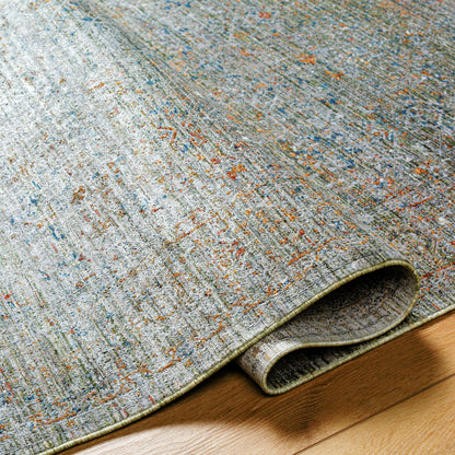 Isfahan Rug - 32671 by Surya in olive, gray, black, rust, dark blue, tan. Made from main: 73% viscose, main: 20% polyester, main: 7% acrylic in a unique style.