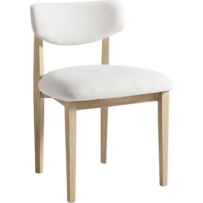 Atoll Side Chair by Jonathan Charles in white washed oak. Made from main oak in a unique style.