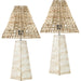 Iskut Accent Table Lamp 536683 (Set of 2) by Livabliss in stone washed. Made from travertine, rattan in a transitional style.
