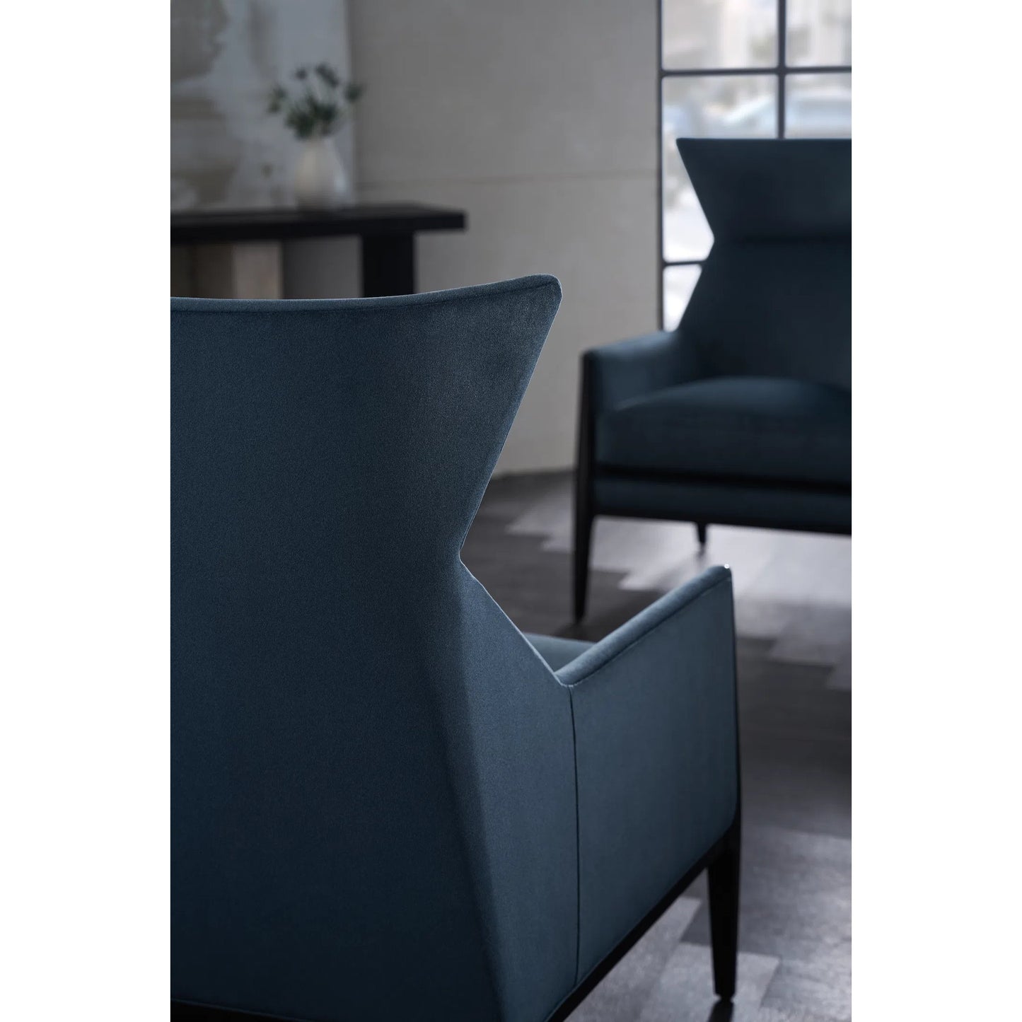 005 SI-2533144 | Closeup | Boundless Chair by Caracole in satin ebony. Made from birch in a modern style.