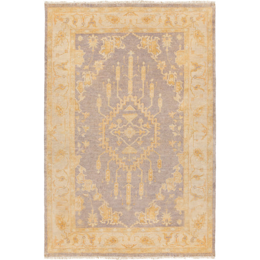 Istanbul Rug - 1860 by Surya in medium gray, tan, charcoal, mustard, ivory. Made from 100% new zealand wool in a unique style.