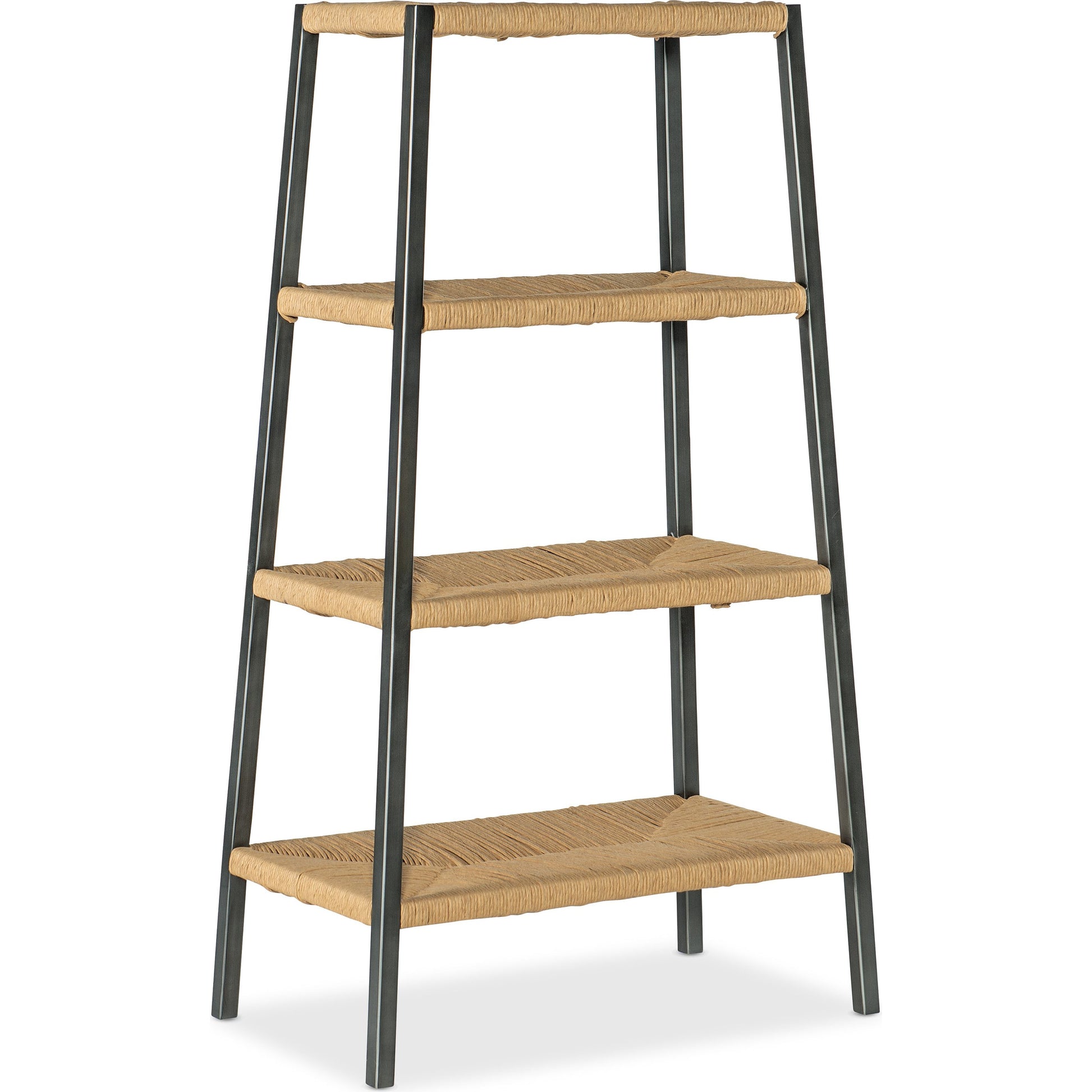 Commerce & Market Bookcase by Hooker Furniture. Made from fiber rush, carbon steel in a transitional style.