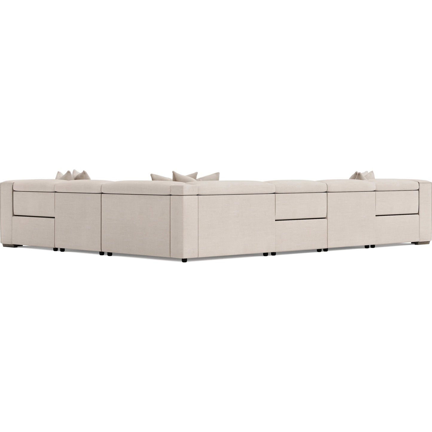 004 SI-2539271 | Additional Silo | 6 Piece Bliss Fabric Power Motion Sectional by Bernhardt in white, cream. Made from fabric in a unique style.