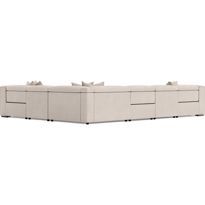 6 Piece Bliss Fabric Power Motion Sectional by Bernhardt in white, cream. Made from fabric in a unique style.