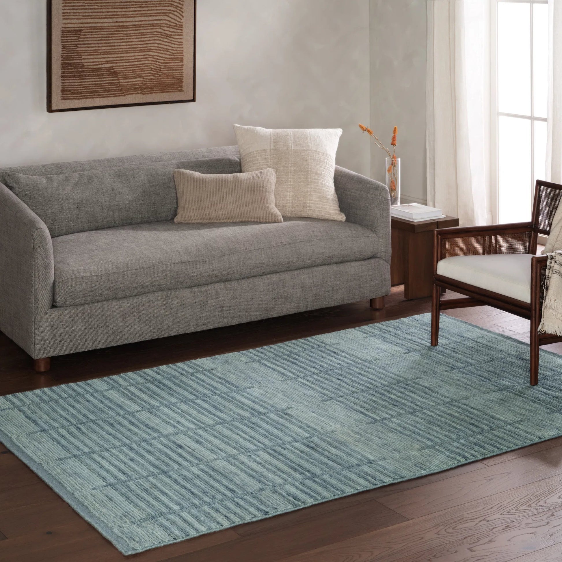 In The Distance ITD03 Rug by Jaipur Living in blue. Made from 100% wool in a unique style.