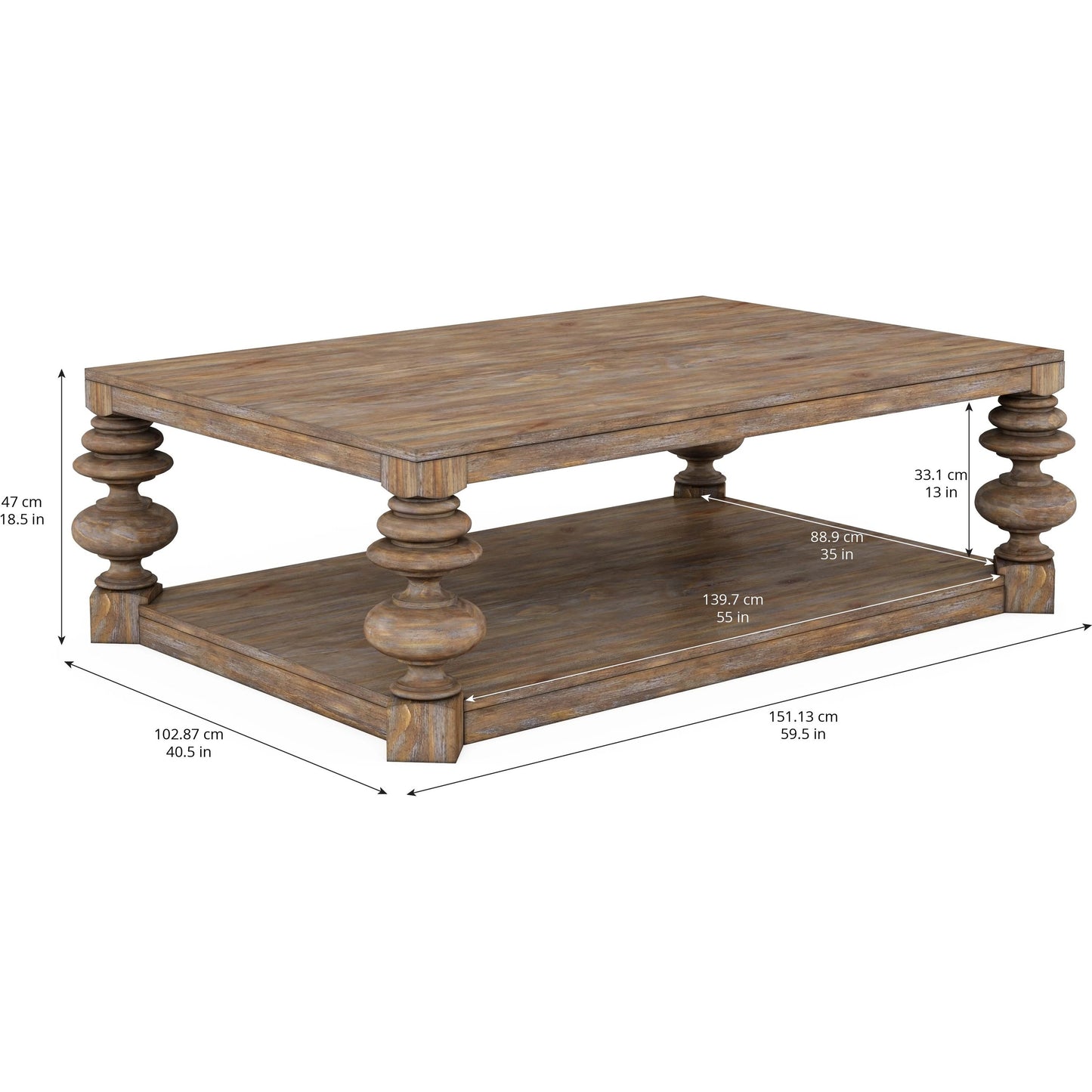 003 SI-2064910 | Additional Silo | Architrave Rectangular Cocktail Table by A.R.T. Furniture in almond. Made from pine solids and veneer in a traditional style.