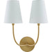 Itaran Double Wall Sconce by Livabliss. Made from iron, cotton in a unique style.