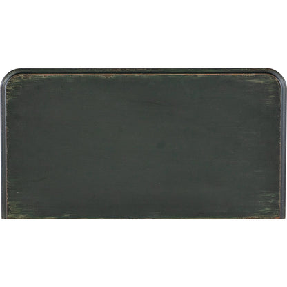 Charleston Two-Drawer Nightstand by Hooker Furniture in black cherry. Made from cherry veneers with solid-wood edge top in a transitional style.