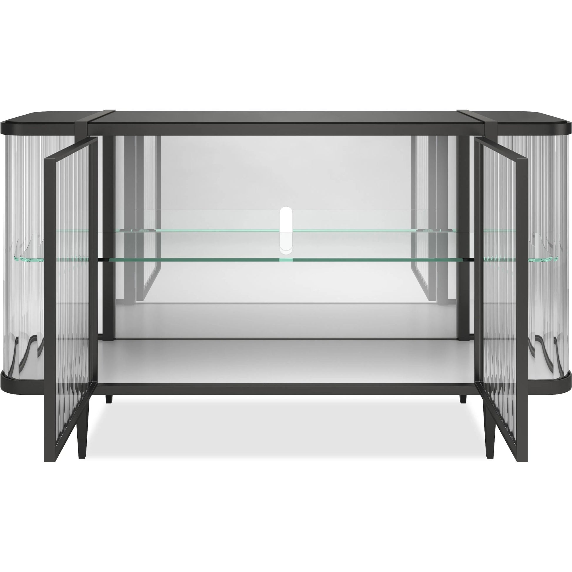 Stop and Stare Console by Caracole. Made from metal, glass, acrylic in a unique style.