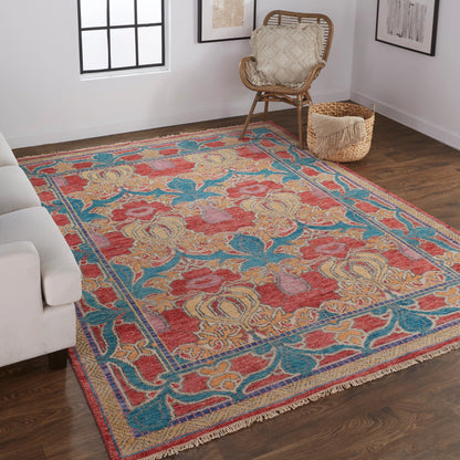 Beall Traditional Oriental Rug - 6633F by Feizy in blue, red, yellow. Made from wool in a unique style.