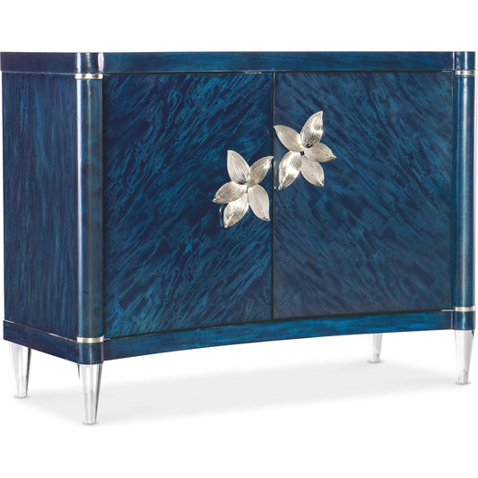Melange Sapphire Accent Chest by Hooker Furniture in sapphire blue, clear acrylic. Made from unique in a eclectic & global style.