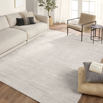 Ivar Irini Rug by Jaipur Living in light gray, white. Made from 100% polyester in a unique style.