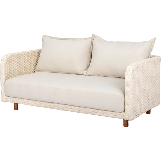 Ivory Coast Outdoor Loveseat by LH Imports in vintage teak, oyster. Made from unique in a unique style.
