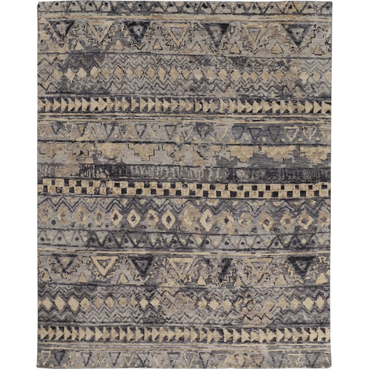 Palomar Transitional Geometric Rug - 6630F by Feizy. Made from wool in a unique style.