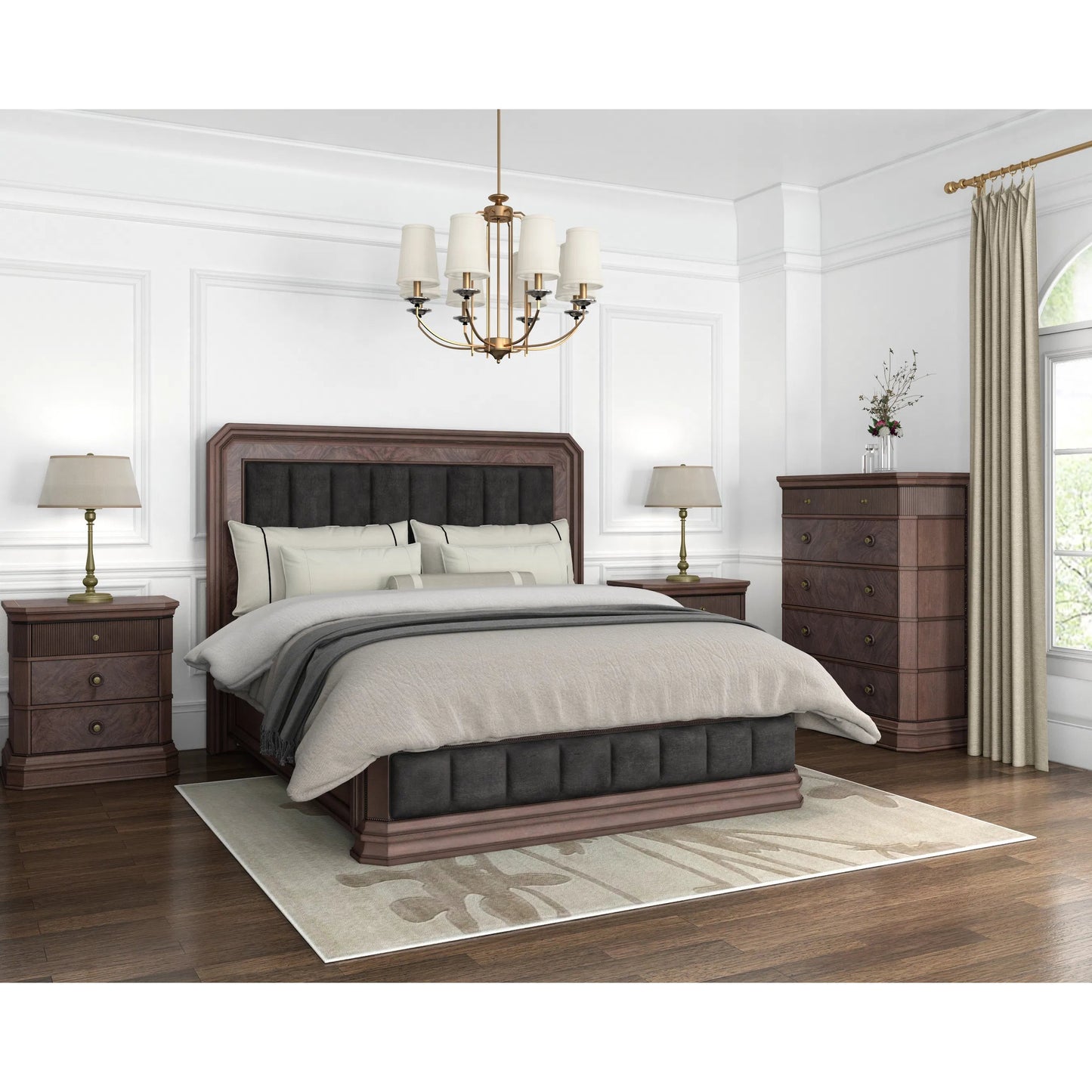 002 SI-2334466 | Lifestyle | Revival Nightstand by A.R.T. Furniture in brown and napa mahogany. Made from rubberwood solids, quarter mahogany veneer, resin, metal in a traditional style.