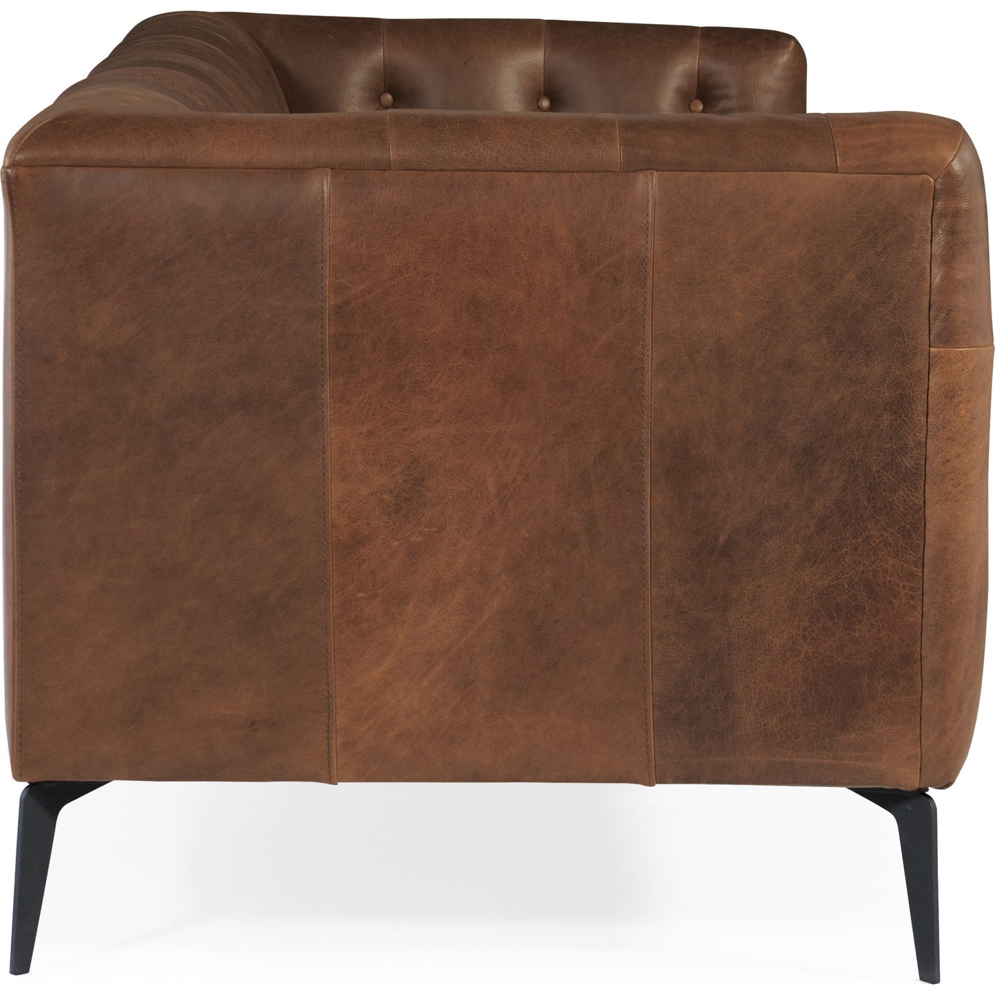 003 SI-1749367 | Additional Silo | Nicolla Sofa by Hooker Furniture in brown and saddlebag lodge. Made from leather in a modern style.
