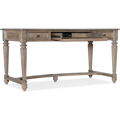 Sutter Writing Desk by Hooker Furniture in claro. Made from cathedral oak veneers in a traditional style.
