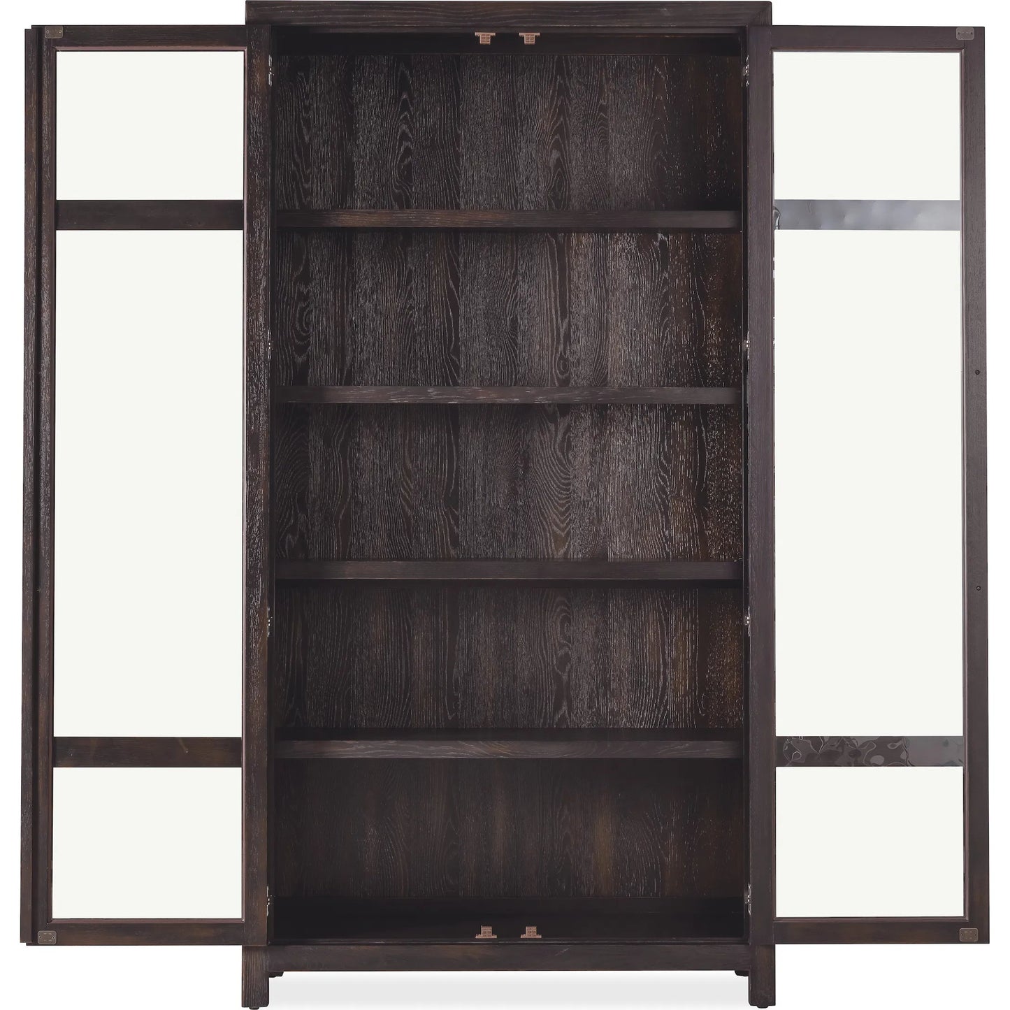 006 SI-2458474 | Additional Silo | Driftwood Display Cabinet by Hooker Furniture. Made from oak solids, oak veneers, seeded glass, fabric, 100% polyester in a transitional style.