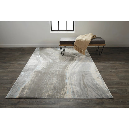 Azure Rug - 3524F by Feizy in gray, ivory, blue. Made from polyester, polypropylene in a unique style.