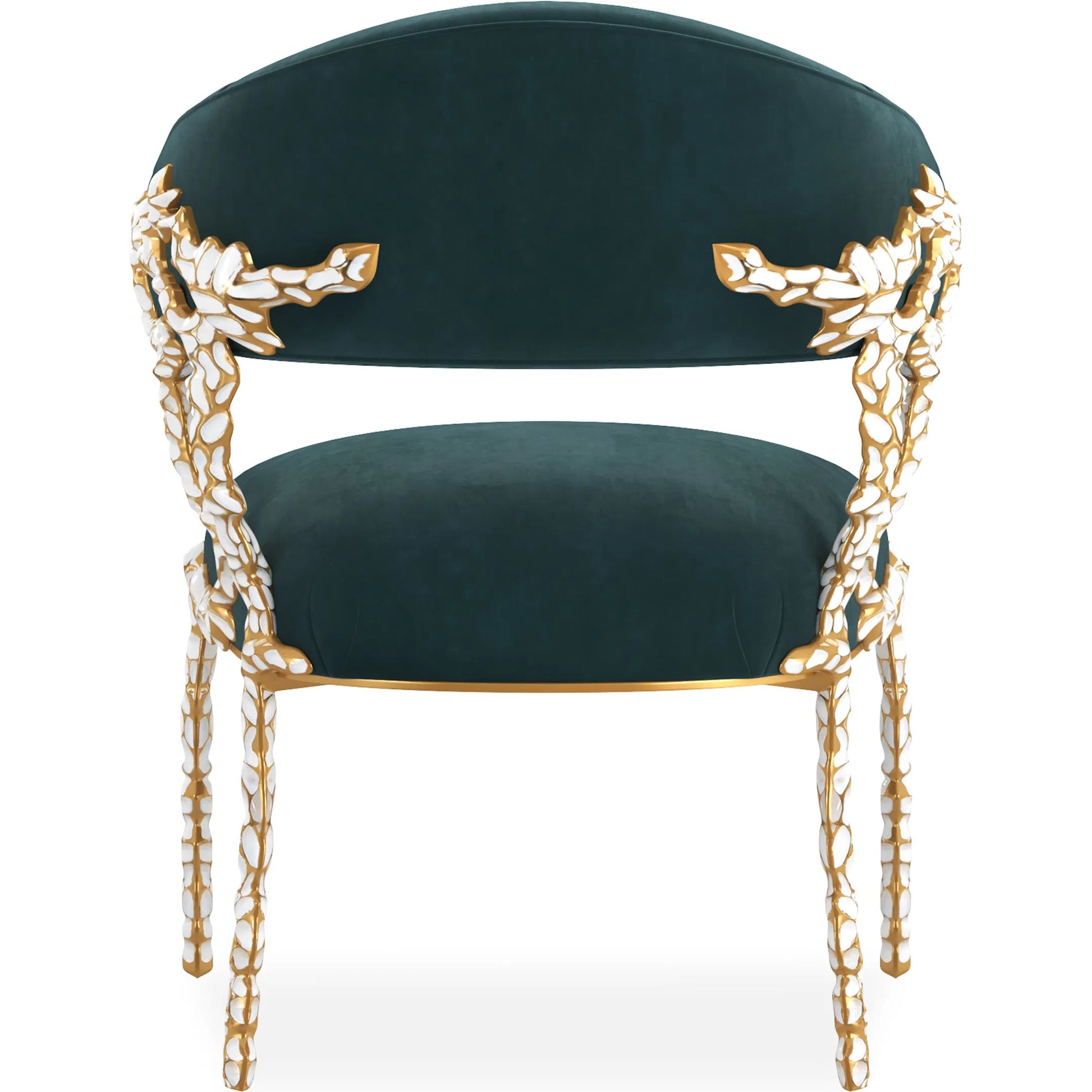 Glimmer of Hope Chair by Caracole in gold brush. Made from metal in a eclectic & global style.