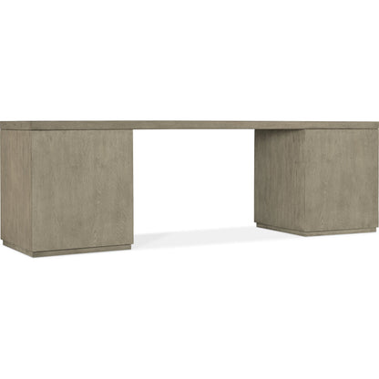 Linville Falls Desk - 96" Top-2 Small Files by Hooker Furniture in mink. Made from oak veneers in a modern style.
