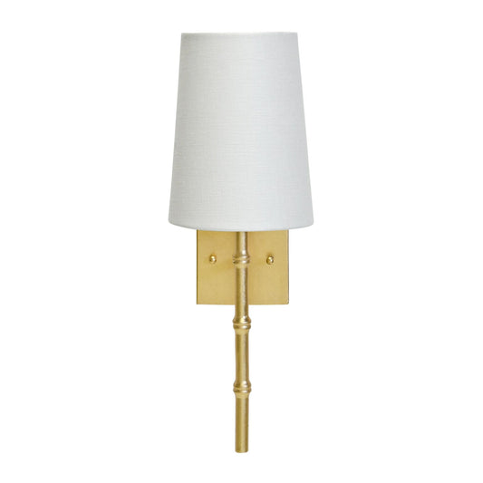 Molly Sconce by Worlds Away in gold. Made from metal, linen in a transitional style.