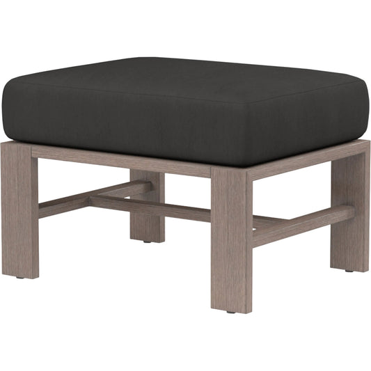 Laguna Outdoor Ottoman by Sunset West in browns. Made from aluminum in a modern style.