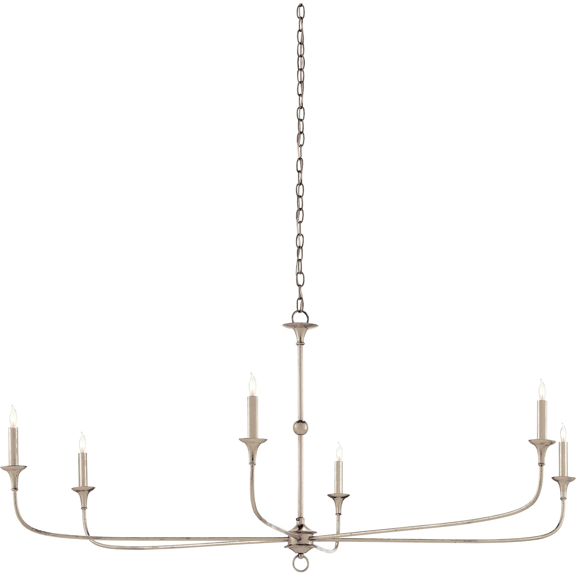 Nottaway Chandelier by Currey and Company. Made from wrought iron in a modern style.