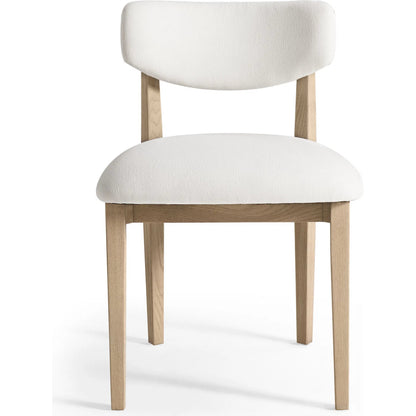 Atoll Side Chair by Jonathan Charles in white washed oak. Made from main oak in a unique style.