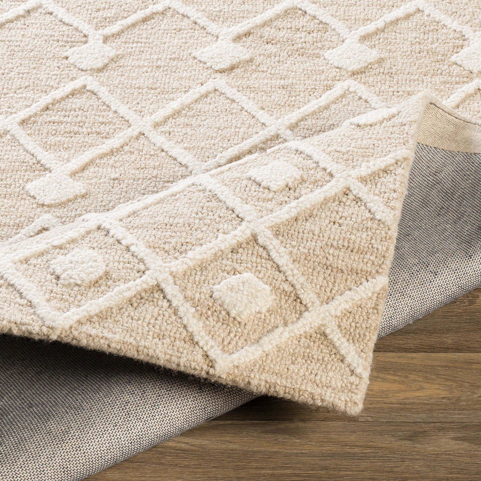 Izmir Rug - 24427 by Surya in charcoal, light gray, ivory. Made from 100% wool in a unique style.