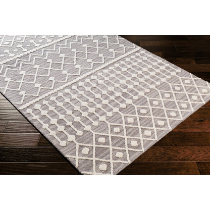 Izmir Rug - 24427 by Surya in charcoal, light gray, ivory. Made from 100% wool in a unique style.