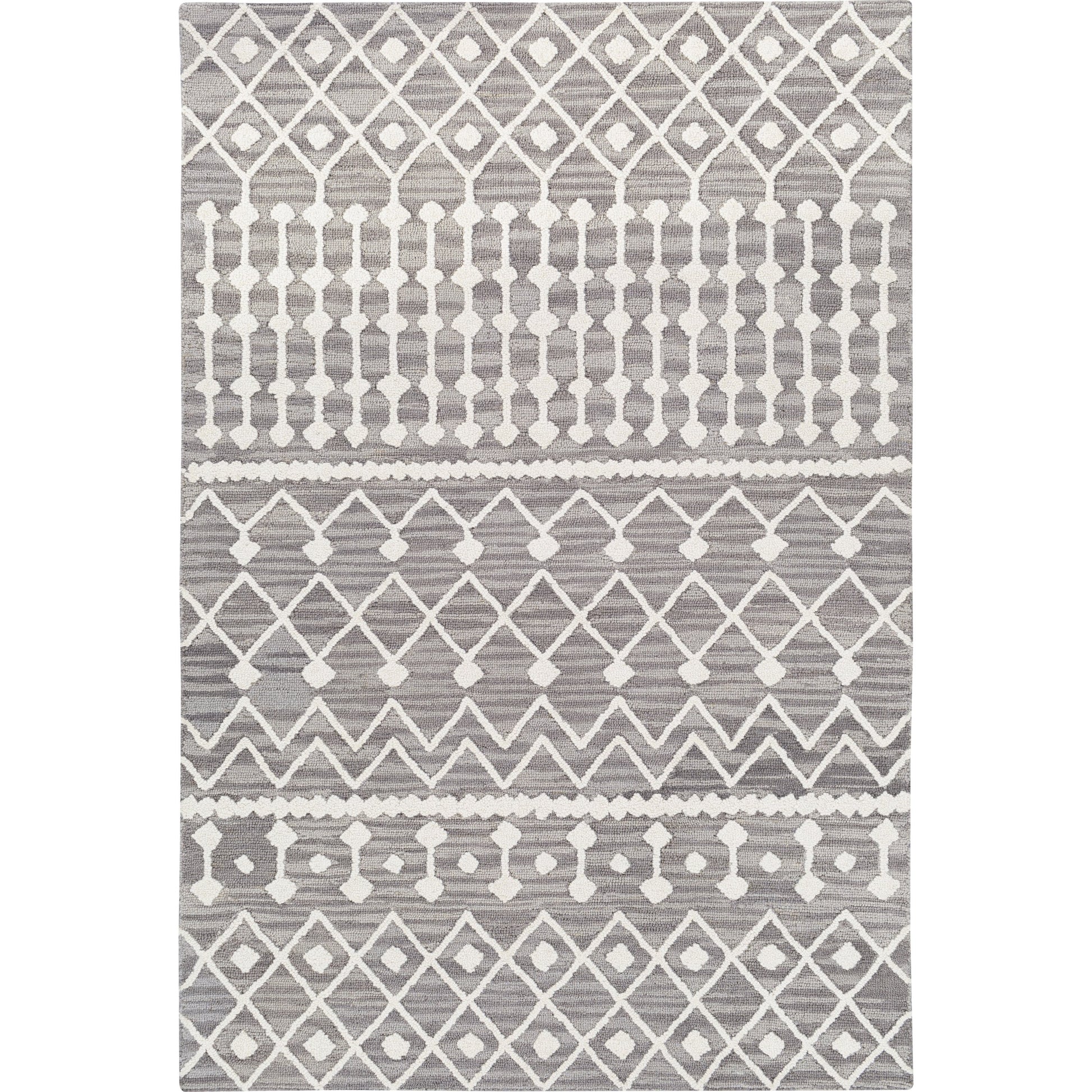 Izmir Rug - 24427 by Surya in charcoal, light gray, ivory. Made from 100% wool in a unique style.