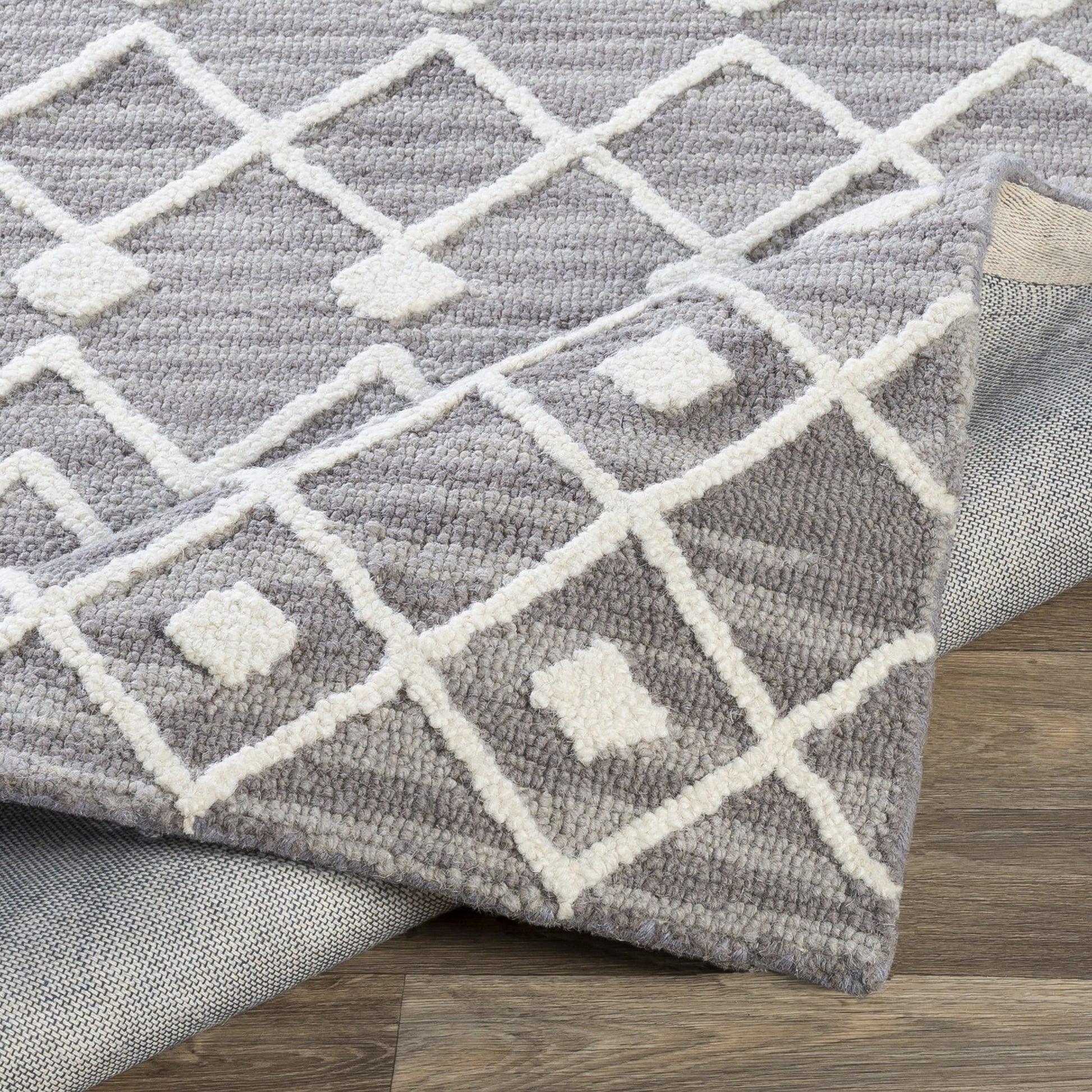 Izmir Rug - 24427 by Surya in charcoal, light gray, ivory. Made from 100% wool in a unique style.