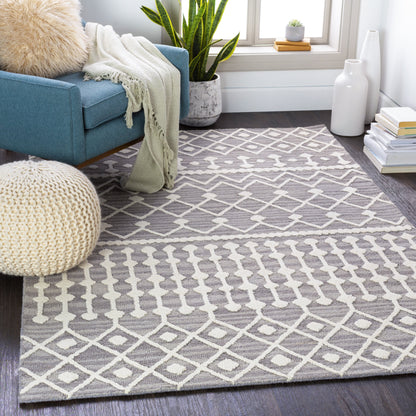 Izmir Rug - 24427 by Surya in charcoal, light gray, ivory. Made from 100% wool in a unique style.