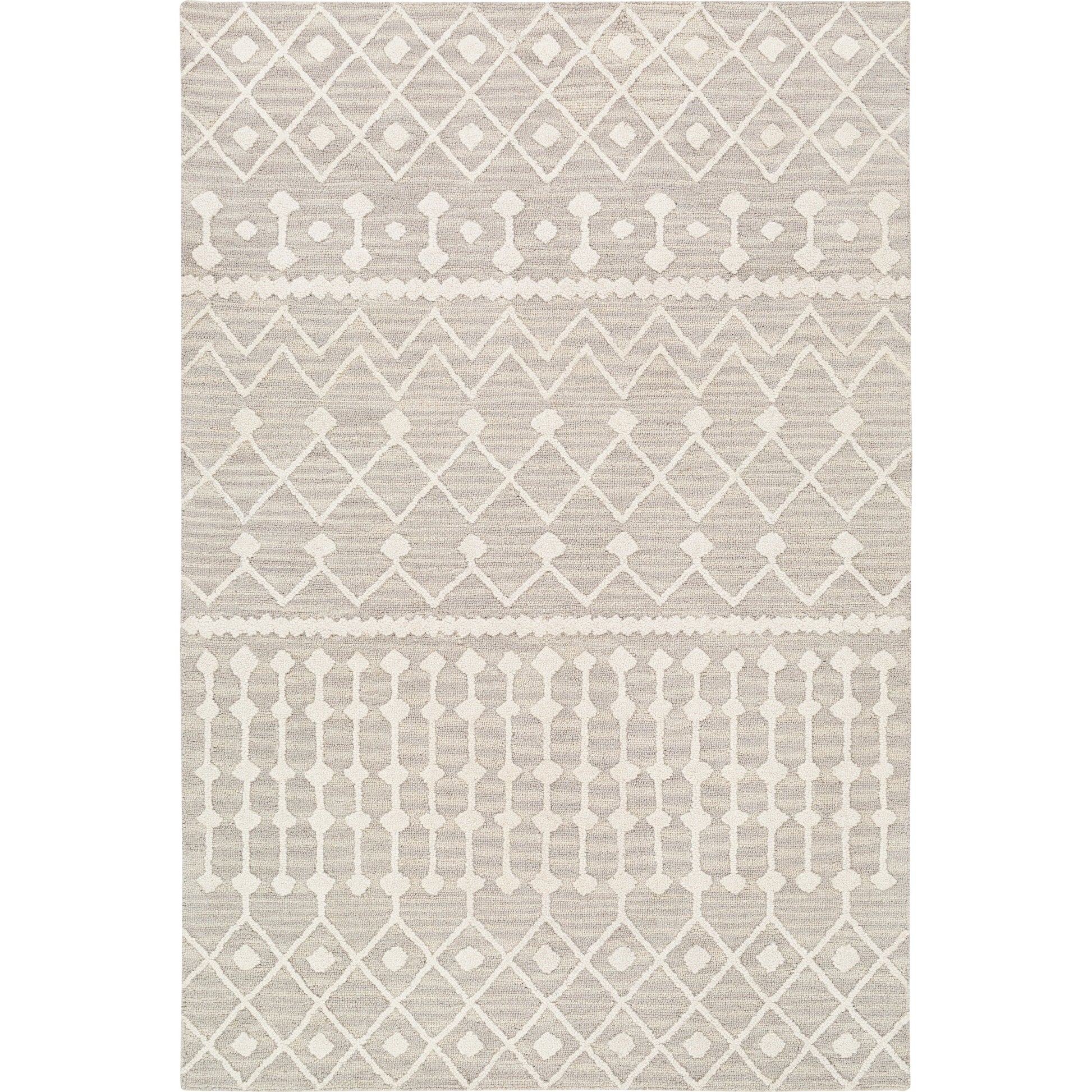 Izmir Rug - 24427 by Surya in charcoal, light gray, ivory. Made from 100% wool in a unique style.