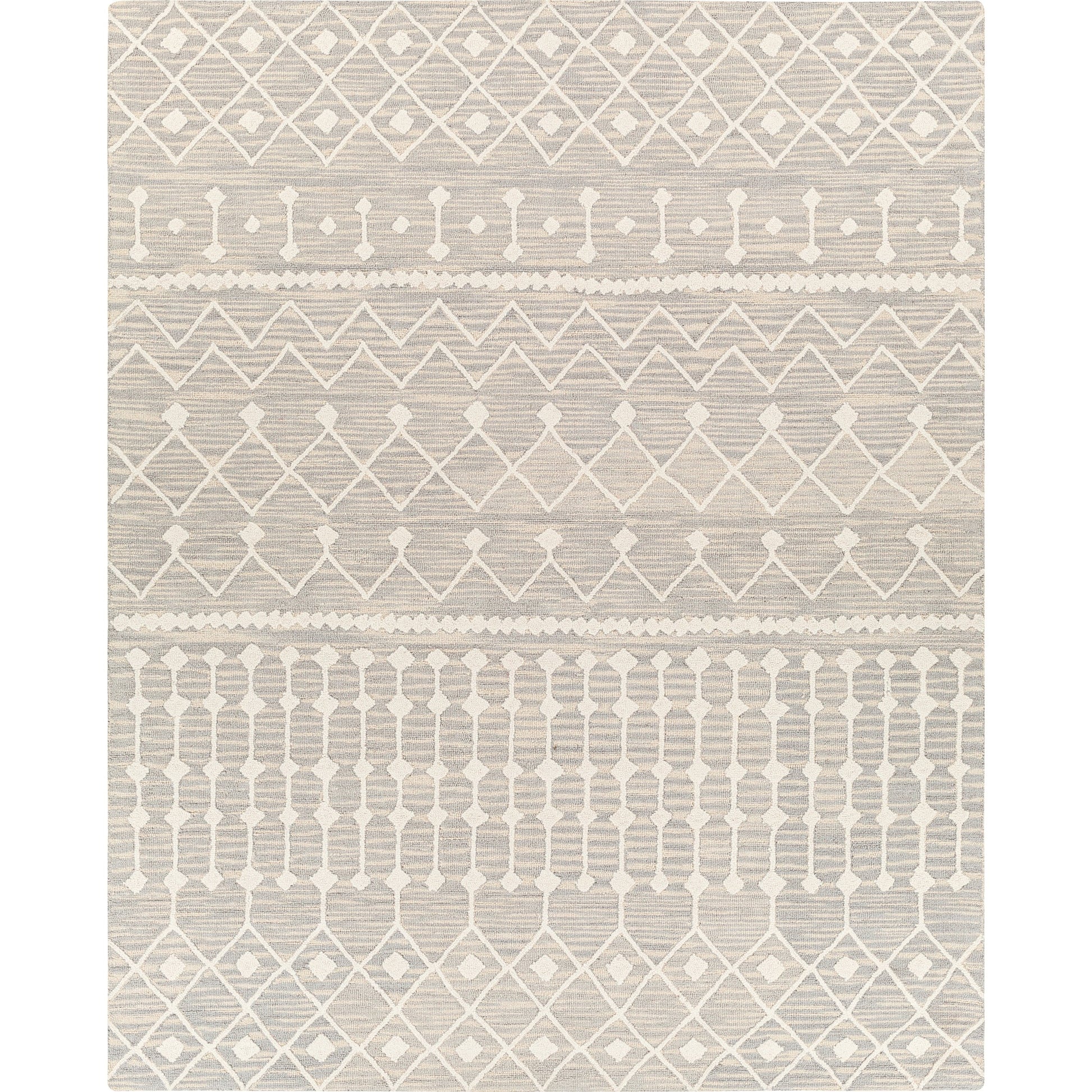 Izmir Rug - 24427 by Surya in charcoal, light gray, ivory. Made from 100% wool in a unique style.