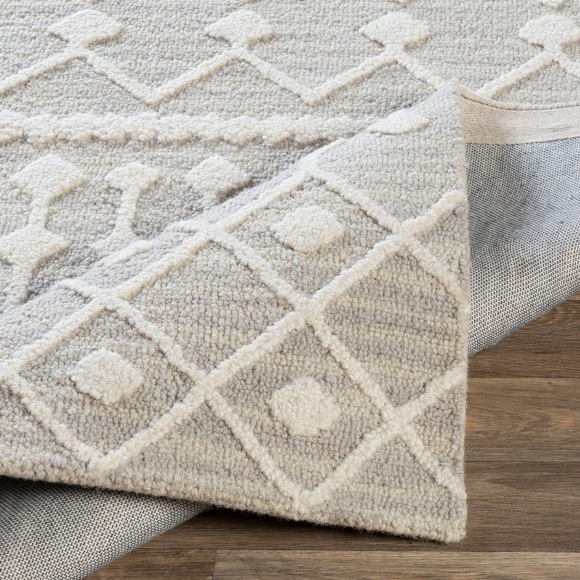 Izmir Rug - 24427 by Surya in charcoal, light gray, ivory. Made from 100% wool in a unique style.