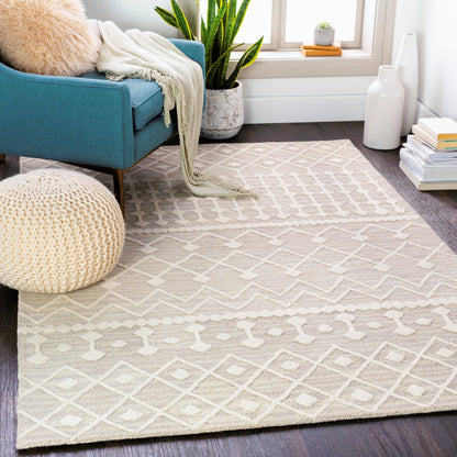 Izmir Rug - 24427 by Surya in charcoal, light gray, ivory. Made from 100% wool in a unique style.