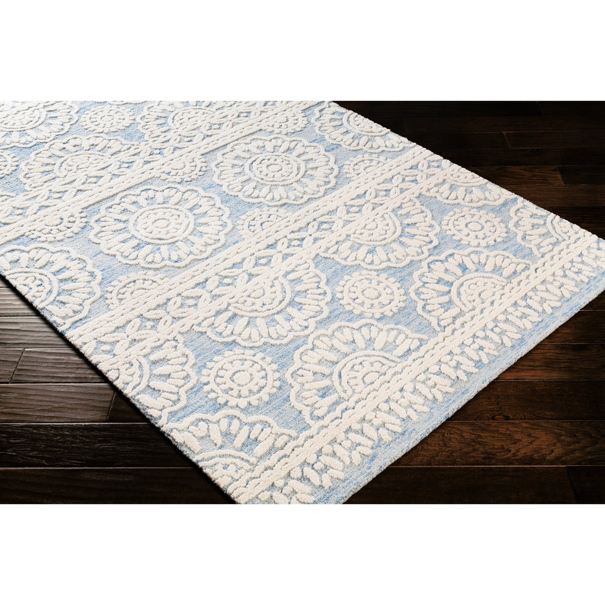 Izmir Rug - 24428 by Surya in charcoal, light gray, ivory. Made from 100% wool in a unique style.