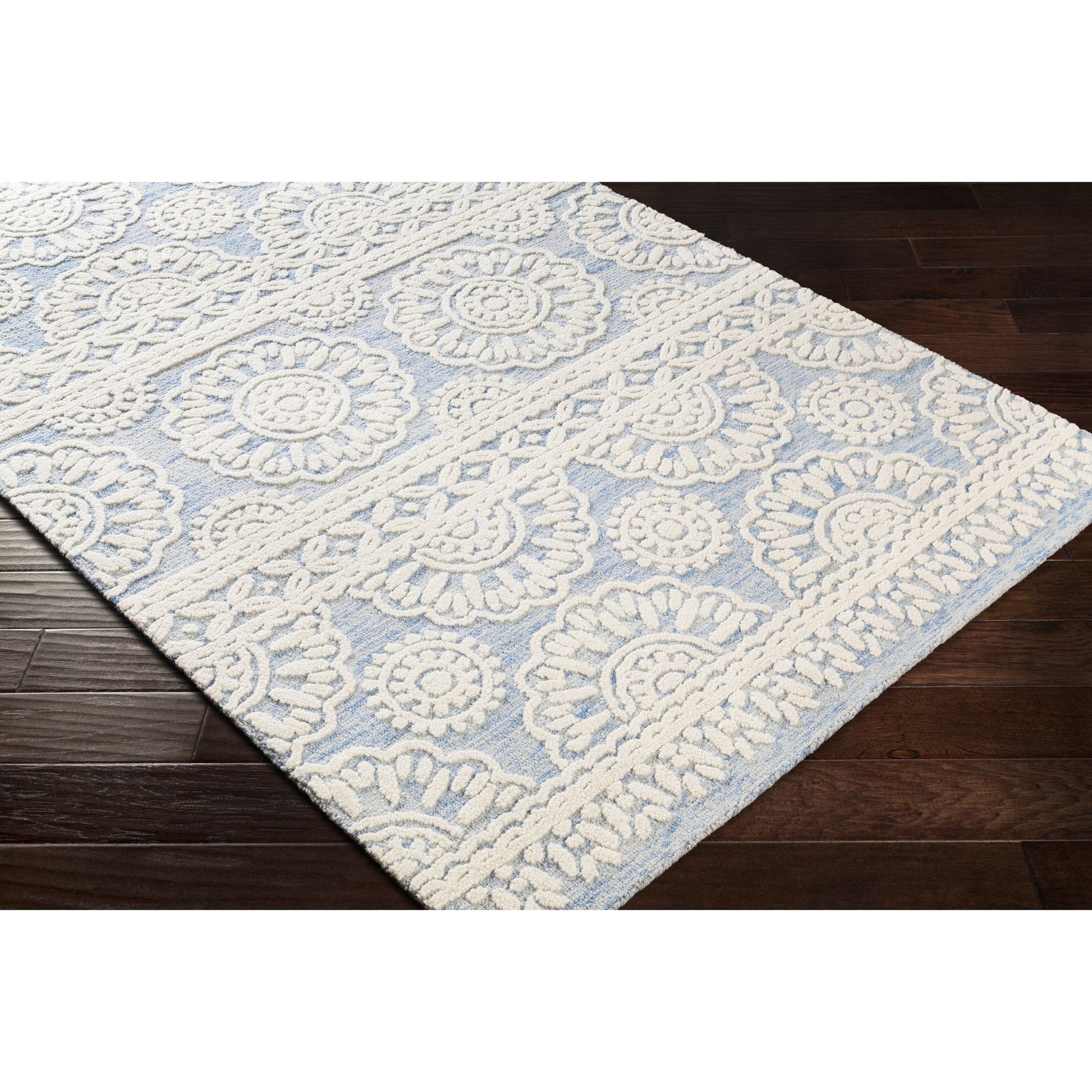 Izmir Rug - 24428 by Surya in charcoal, light gray, ivory. Made from 100% wool in a unique style.