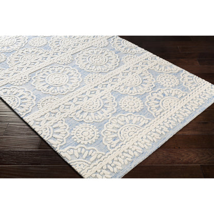 Izmir Rug - 24428 by Surya in charcoal, light gray, ivory. Made from 100% wool in a unique style.