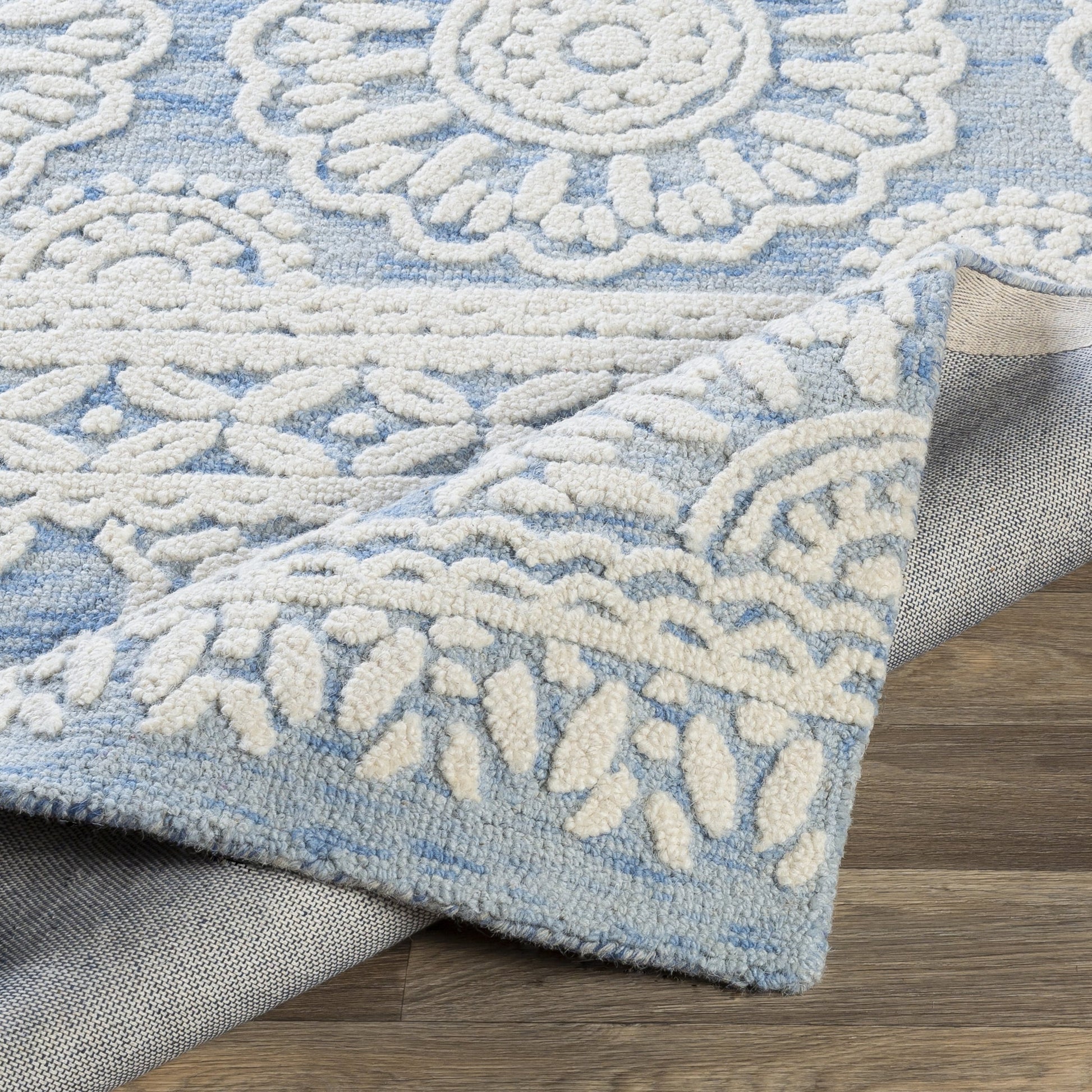 Izmir Rug - 24428 by Surya in charcoal, light gray, ivory. Made from 100% wool in a unique style.