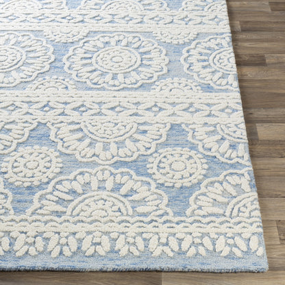 Izmir Rug - 24428 by Surya in charcoal, light gray, ivory. Made from 100% wool in a unique style.